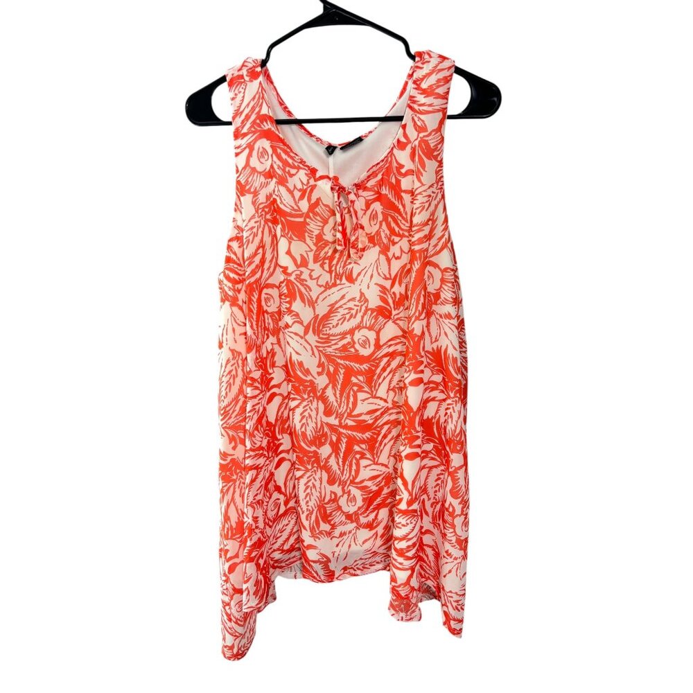 New Directions Women's Orange & White Tunic Top - Picture 2 of 6